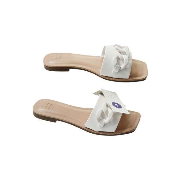 Women Sandals Women's Viv Chain Slide Sandals Size 6 Off White - Picture 6 of 7